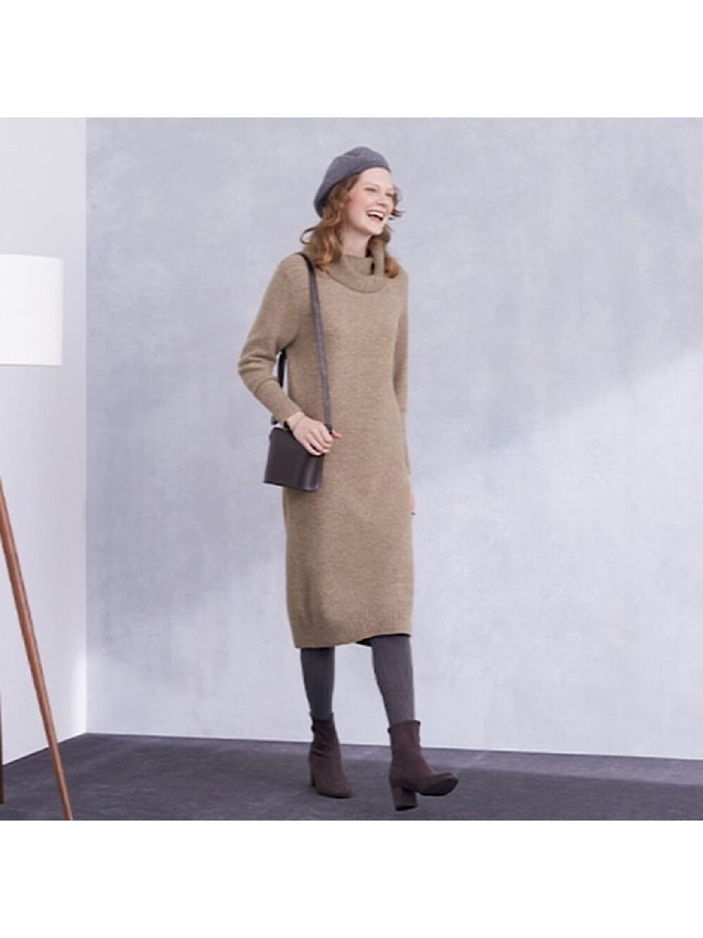 old Navy light burgundy knitted winter dress